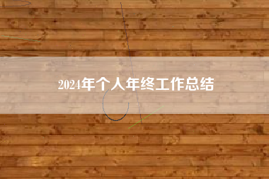 2024年个人年终工作总结