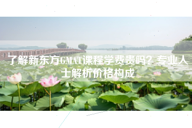 了解新东方GMAT课程学费贵吗？专业人士解析价格构成