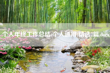 个人年终工作总结(个人通用)精选7篇.docx