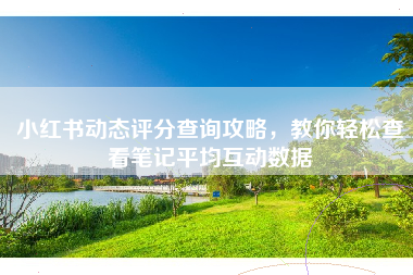小红书动态评分查询攻略，教你轻松查看笔记平均互动数据