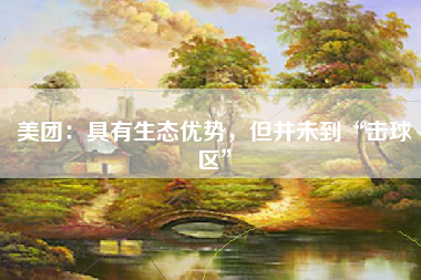 美团：具有生态优势，但并未到“击球区”