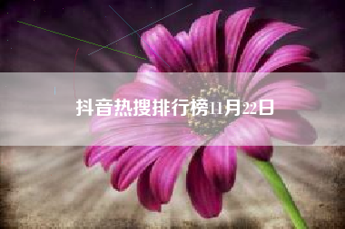 抖音热搜排行榜11月22日