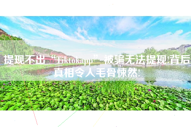 提现不出“Tiktokapp”被骗无法提现!背后真相令人毛骨悚然!