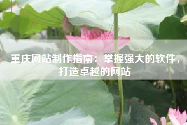 重庆网站制作指南：掌握强大的软件，打造卓越的网站