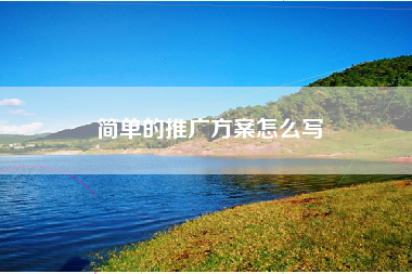 简单的推广方案怎么写