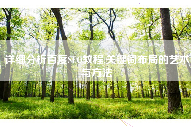 详细分析百度SEO教程,关键词布局的艺术与方法