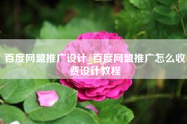 百度网盟推广设计_百度网盟推广怎么收费设计教程