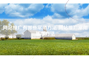 网站推广有哪些常用方法 网站推广常用基本方法 网站推广有哪些常用方法 网站推广常用基本方法