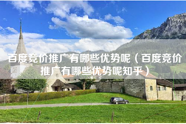 百度竞价推广有哪些优势呢（百度竞价推广有哪些优势呢知乎）