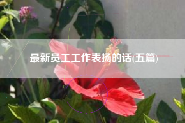 最新员工工作表扬的话(五篇)