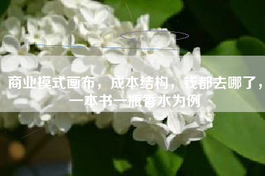 商业模式画布，成本结构，钱都去哪了，一本书一瓶香水为例