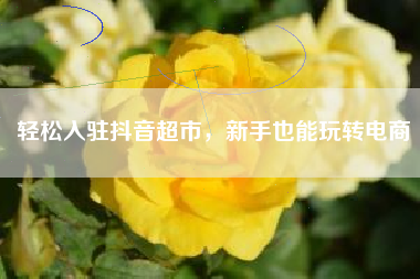 轻松入驻抖音超市，新手也能玩转电商