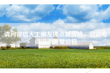 请问微信人工朋友圈点赞价格，公众号阅读浏览量价格