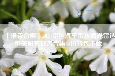 【报告合集】2024雷达汽车雷达激光雷达相关研究报告合集45份打包下载 【报告合集】2024雷达汽车雷达激光雷达相关研究报告合集45份打包下载