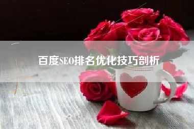 百度SEO排名优化技巧剖析