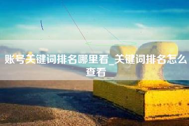 账号关键词排名哪里看_关键词排名怎么查看
