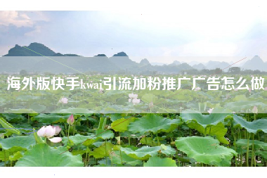 海外版快手kwai引流加粉推广广告怎么做