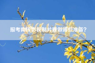 报考南传影视制片要做哪些准备？