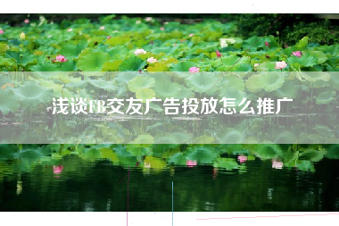 浅谈FB交友广告投放怎么推广