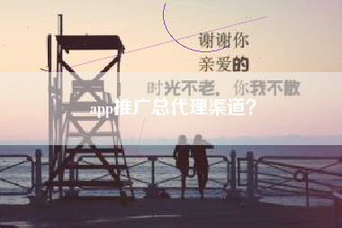app推广总代理渠道？