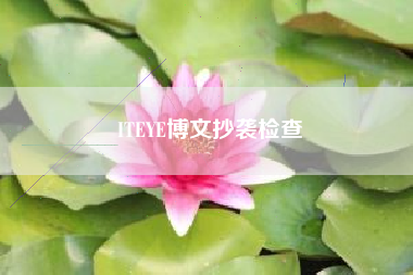 ITEYE博文抄袭检查 ITEYE博文抄袭检查