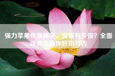 强力苹果恢复精灵，究竟有多强？全面评测告诉你好用与否