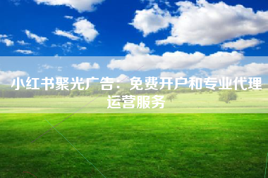 小红书聚光广告：免费开户和专业代理运营服务
