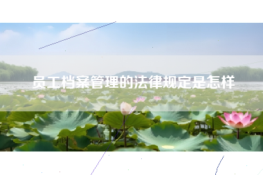 员工档案管理的法律规定是怎样