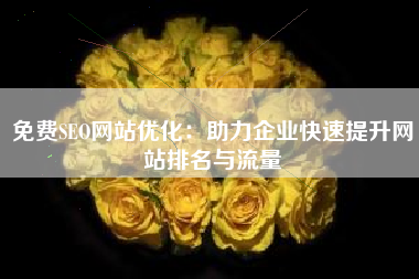 免费SEO网站优化：助力企业快速提升网站排名与流量