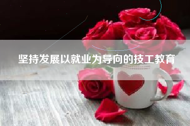 坚持发展以就业为导向的技工教育