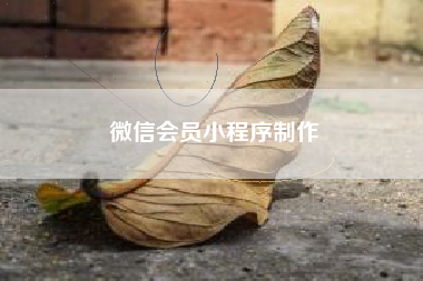 微信会员小程序制作