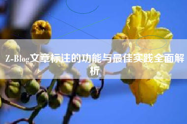 Z-Blog文章标注的功能与最佳实践全面解析