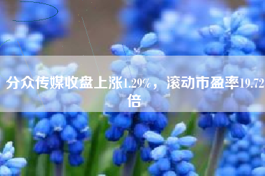 分众传媒收盘上涨1.29%，滚动市盈率19.72倍