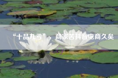 “十品九亏”，商家苦抖音电商久矣