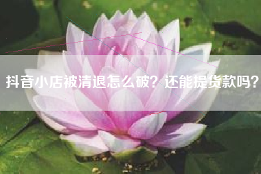 抖音小店被清退怎么破？还能提货款吗？