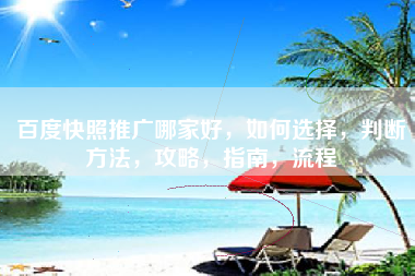 百度快照推广哪家好，如何选择，判断方法，攻略，指南，流程