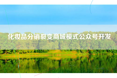 化妆品分销裂变商城模式公众号开发
