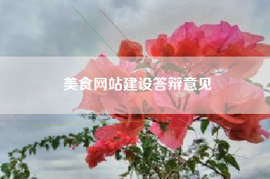 美食网站建设答辩意见