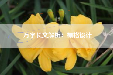万字长文解析：栅格设计