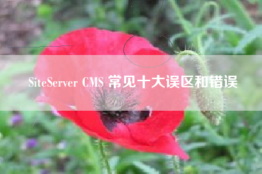 SiteServer CMS 常见十大误区和错误