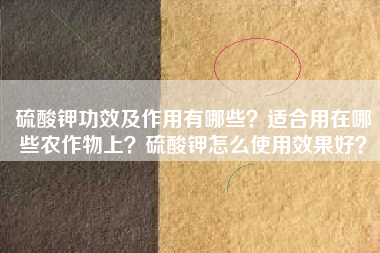 硫酸钾功效及作用有哪些？适合用在哪些农作物上？硫酸钾怎么使用效果好？
