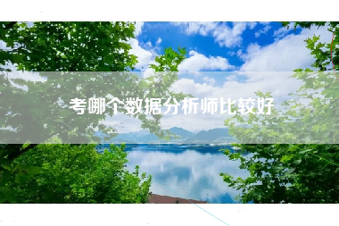 考哪个数据分析师比较好