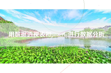 用数据透视表和powerbi进行数据分析