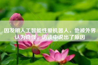 因发明人工智能性爱机器人，他被外界认为奇怪，访谈中说出了原因