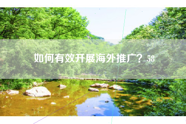 如何有效开展海外推广？58