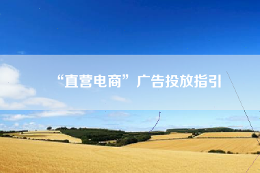 “直营电商”广告投放指引