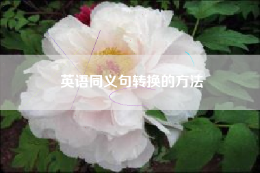 英语同义句转换的方法