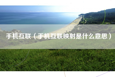 手机互联（手机互联映射是什么意思）