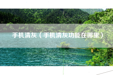 手机清灰（手机清灰功能在哪里）