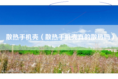 散热手机壳（散热手机壳真的散热吗）
